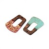 Opaque Resin and Walnut Wood Pendants RESI-T060-20M-2