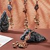 4Pcs Natural Mixed Gemstone Keychain HJEW-PH01540-5