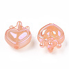 UV Plating Rainbow Iridescent Acrylic Beads OACR-T027-01-A05-2