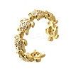 Brass Micro Pave Clear Cubic Zirconia Cuff Rings for Women RJEW-Q008-13G-3