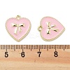 Rack Plating Alloy Enamel Pendants PALLOY-F311-09G-3