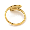 Ion Plating(IP) 304 Stainless Steel Teardrop Open Cuff Ring for Women RJEW-A043-19G-3