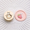Golden Tone Round Wax Seal Brass Stamp Heads AJEW-Z034-01G-03-1