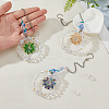 3Pcs Glass Pendant Decorations HJEW-FH00050-3