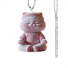 Acrylic Cat Shape Pendant Decorations PW-WG53CC4-01-1