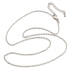 Brass Cable Chain Necklaces for Women NJEW-D302-48P-4