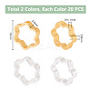 40Pcs 2 Colors Rack Plating Brass Bead Frames KK-PH0006-31-2