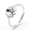 Adjustable Sterling Silver Ring Components STER-I016-019P-4
