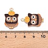 Thanksgiving Day Theme Alloy Enamel Pendants X-ENAM-T020-35D-3