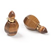 Faceted Natural Tiger Eye Pendants G-H252-B01-2