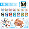 28pcs 14 colors Light Golden Alloy Glass Charms FIND-TA0005-94-5