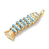 Brass Micro Pave Clear Cubic Zirconia Pendants KK-B155-19G-01-2