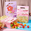 6Pcs 2 Styles Flower Printed Rectangle Paper Gift Bags with Hole Handles ABAG-TA0001-54-7