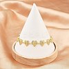 Virgin Mary Theme Brass Micro Pave Clear Cubic Zirconia Link Chain Bracelets for Women BJEW-A090-08C-G-2