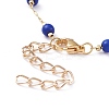 Round Synthetic Turquoise Beaded Necklaces NJEW-JN02877-4