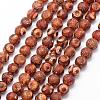 Tibetan Style 3-Eye dZi Beads  G-K166-02-8mm-L1-07-1