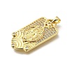 Brass Micro Pave Cubic Zirconia Pendants KK-Q066-17B-G-2