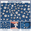 80Pcs 8 Styles Tibetan Style Zinc Alloy Beads TIBEB-FG0001-01-4