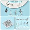40Pcs 8 Styles Tibetan Style Alloy Pendants FIND-YW0006-87AS-2