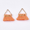Polycotton(Polyester Cotton) Tassel Charms Decorations FIND-S302-10G-2