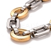 PVD Vacuum Plating 201 Stainless Steel Link Chain Bracelet LS-STAS-E160-05GP-3