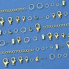 DIY 304 Stainless Steel Open Jump Rings & Alloy Lobster Claw Clasps & Folding Crimp Ends Jewelry Making Findings Kits DIY-FS0008-14-3