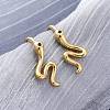 Snake Brass Micro Pave Cubic Zirconia Dangle Earrings EJEW-G425-04G-02-3