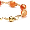 Healing Power Natural Carnelian Beaded Bracelets for Men Women X1-BJEW-TA00012-01-6