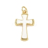 Brass Enamel Pendants KK-CBA3F25-11G-2