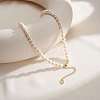Potato Natural Freshwater Pearl Beaded Necklaces NJEW-G153-05G-5