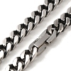 304 Stainless Steel Curb  Chain Necklaces NJEW-Q337-05A-AS-2