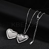 Anti-Tarnish 304 Stainless Steel Heart Locket Pendant Cable Chain Necklaces for Women LS-NJEW-M050-04E-P-2