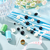 100Pcs 10 Style 1-Hole Plastic Buttons BUTT-PH0001-12-2