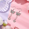 Butterfly & Bees Alloy Dangle Earrings for Women EJEW-JE05886-2