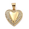 Rack Plating Brass with Cubic Zirconia Pendants KK-Q017-04B-G-1