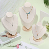 Bust Shaped Beech Covered with Velvet Necklace Display Stands NDIS-WH20010-02A-3
