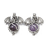 Natural Amethyst Pendants G-P491-02AS-02-2