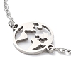 Tarnish Resistant 201 Stainless Steel Link Bracelets with Cable Chains BJEW-P297-01P-C-2
