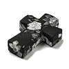 Cross with Flower Silicone Focal Beads SIL-G006-02G-3