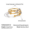 304 Stainless Steel Sliding Bead Finger Rings OK3512-2-2