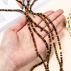 Natural Frosted Tiger Eye Round Bead Strands G-M064-4mm-02-4