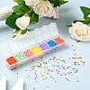 3500Pcs 7 Colors 12/0 Baking Paint Glass Round Seed Beads SEED-YW0001-26-7