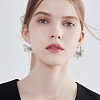 30Pcs 3 Style Teardrop & Trapezoid Shape Brass with Clear Cubic Zirconia Stud Earring Findings KK-BBC0013-56-6