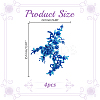 Flower Polyester Embroidery Sew on Appliques PATC-WH0020-33E-2