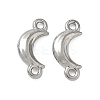 304 Stainless Steel Crescent Moon Links Connector Charms STAS-D211-02P-1