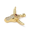 Brass Micro Pave Cubic Zirconia Pendants KK-F924-17A-G-2