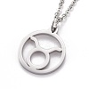 Non-Tarnish 304 Stainless Steel Pendant Necklaces NJEW-Z004-05P-1