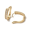 Brass Micro Pave Cubic Zirconia Hoop Earring EJEW-L271-02KCG-02-2