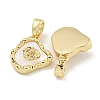 Brass with Clear Cubic Zirconia with Sea Shell Charms KK-Q820-14G-2