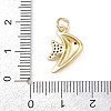 Brass Micro Pave Cubic Zirconia Pendants KK-H525-01B-G-3